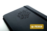 PREMIUM LASER ENGRAVING - Yearly Notebook 2025 - Black Cover - Blank pages