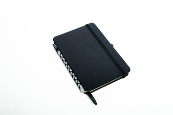 Special Palestine Design -Weekly Planner &  Toolkit Black cover with the Palestinian Design - Kufiya & Tariq Masr