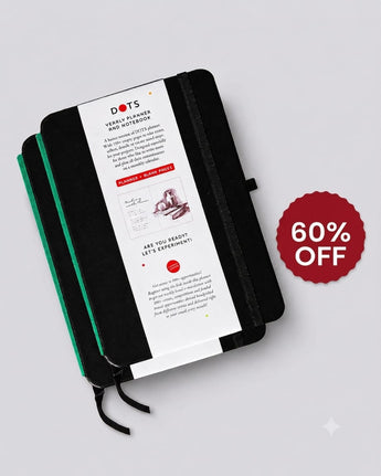 Yearly Notebook 2026- Black Cover -( Lined , Blank , Dotted )