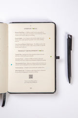 Yearly Planner & Notebook 2026 - Black Cover - Dotted Pages