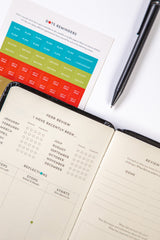 Yearly Planner & Notebook 2026 - Black Cover - Dotted Pages