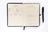 Yearly Planner & Notebook 2026 - Black Cover - Dotted Pages