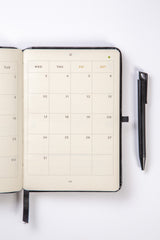 Yearly Planner 2024 - Black Cover - Lined Pages