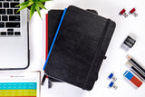 Yearly Planner & Notebook 2026 - Black Cover - Dotted Pages